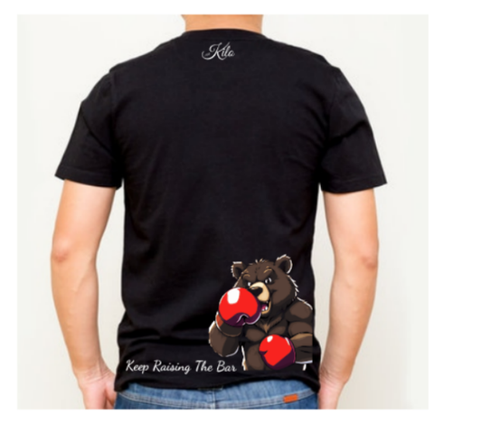 OHK Mens Black Tee X The Bear Collection